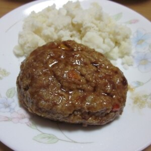 ごぼうで風味とボリュームupの鶏肉ハンバーグ